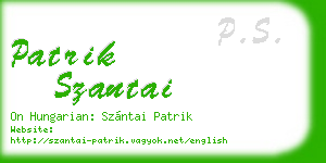patrik szantai business card
